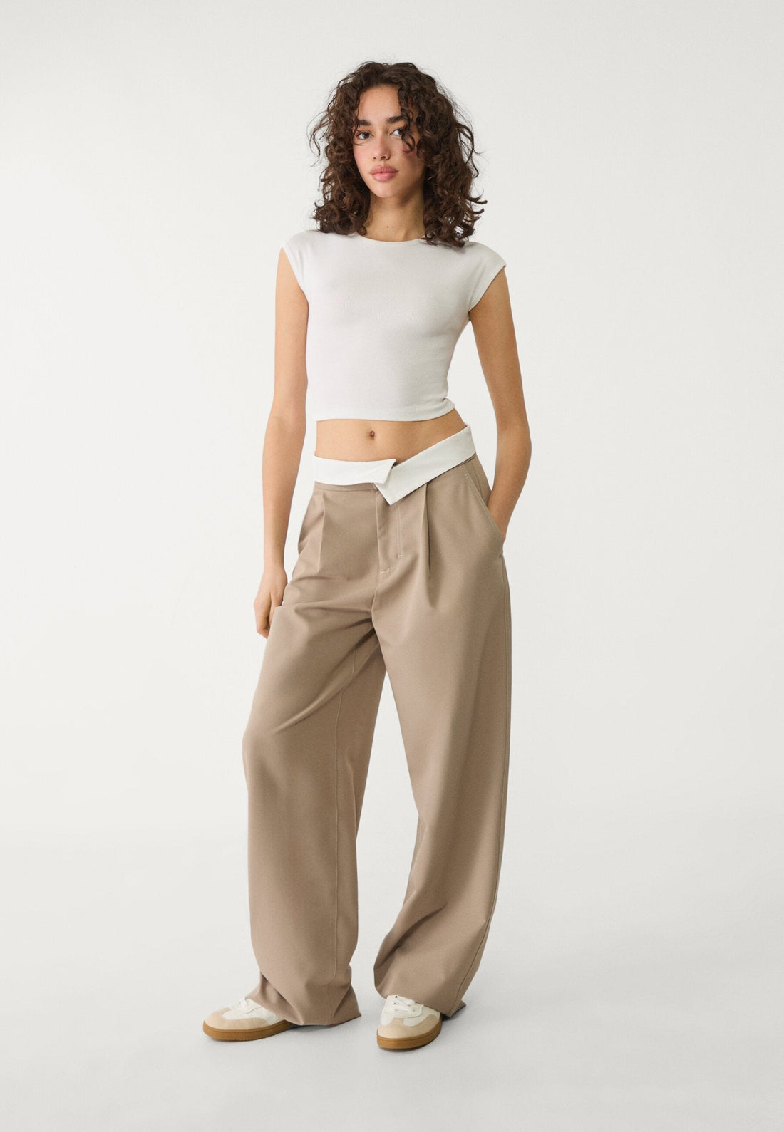 Pantaloni - mottled light brown